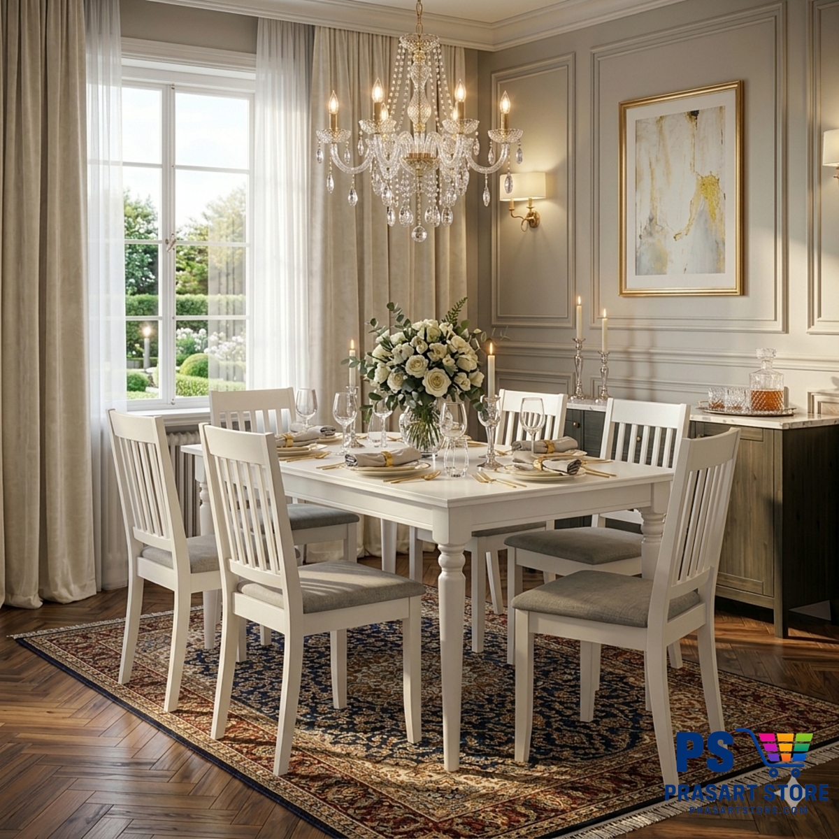 Dining table set ชุดโต๊ะทานอาหาร ชุดโต๊ะทานข้าว ENTORP PrasartstorecomGemini_Generated_Image_87a3hj87a3hj87a3