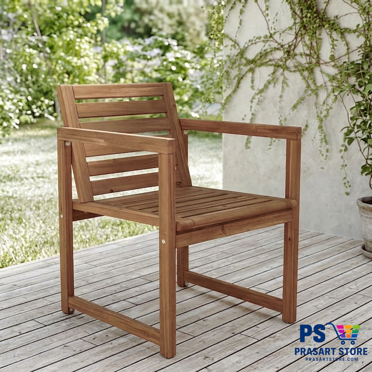 ชุดโต๊ะทานอาหาร  Dining Table Set Outdoor กลางแจ้งผลิตจากไม้ จริง โต๊ะและเก้าอี้ 6 ตัว