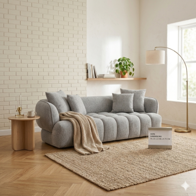 โซฟา 3 ที่นั่ง Sofa 3 Sit LIFESTYLE รุ่น AIDEN – สัมผัสความผ่อนคลายในดีไซน์ Michelin สุดพรีเมียม