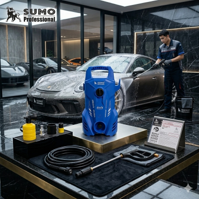 เครื่องอัดฉีด Iron Man แรงดันสูงสุด 105 บาร์ อัตราการไหลของน้ำ 6 ลิตร/นาที กำลังไฟฟ้า 1 เฟส/220V