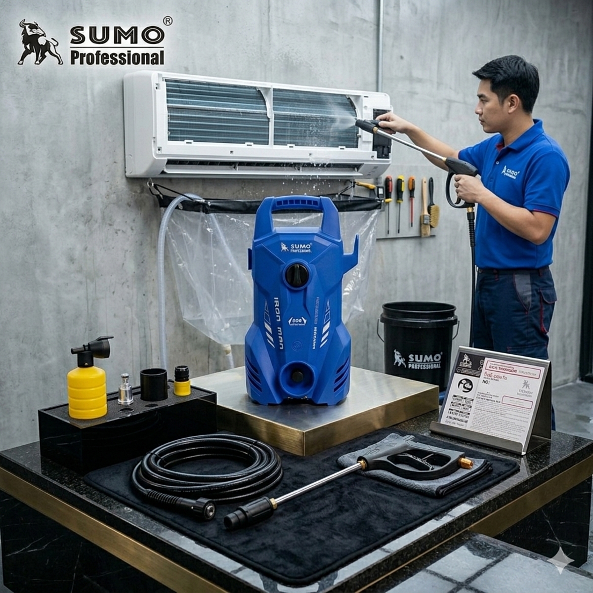 เครื่องอัดฉีด Iron Man แรงดันสูงสุด 105 บาร์ อัตราการไหลของน้ำ 6 ลิตร นาที กำลังไฟฟ้า 1 เฟส 220V Prasartstore.comGemini_Generated_Image_nduec7nduec7ndue