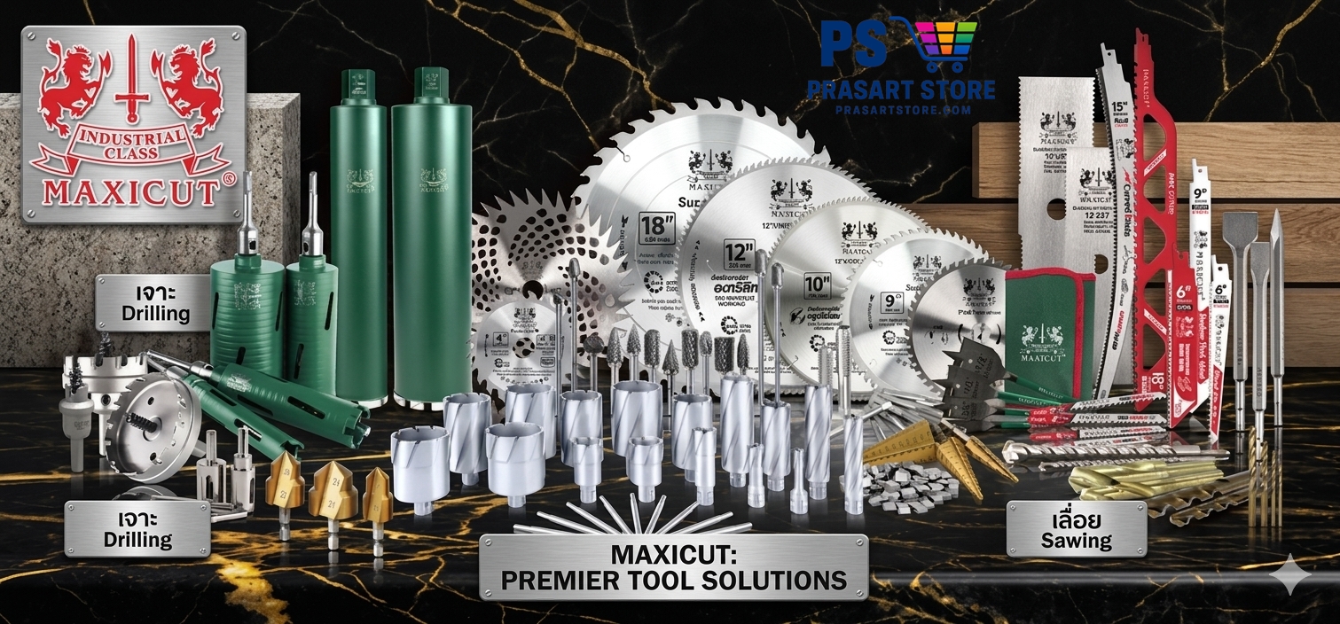อุปกรณ์ เจาะ เซาะ กัด เลื่อย Drilling grooving milling  and sawing tools Prasartstore.com