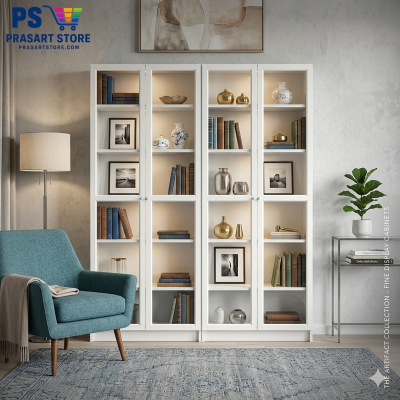 ตู้หนังสือ ตู้โชว์ ตู้ชั้นว่าง ตู้โชว์บานกระจก Bookcases, display cabinets, shelving units, glass-fronted display cabinets. 120x30x202 ซม