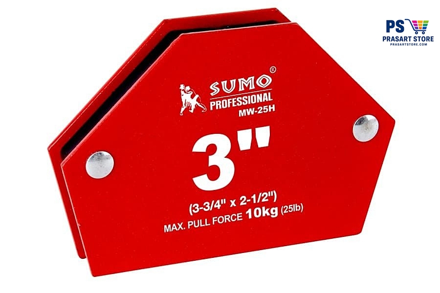 แม่เหล็กฉาก 6 เหลี่ยม 3นิ้ว 3/4" x 2 1/2" สามารถทำมุมทั้ง 30, 45, 60, 75, 90 และ 135 องศา  Magnetic welding holder 6 angle 3