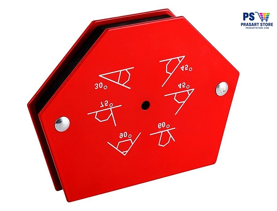 แม่เหล็กฉาก 6 เหลี่ยม 3นิ้ว 3/4" x 2 1/2" สามารถทำมุมทั้ง 30, 45, 60, 75, 90 และ 135 องศา  Magnetic welding holder 6 angle 3