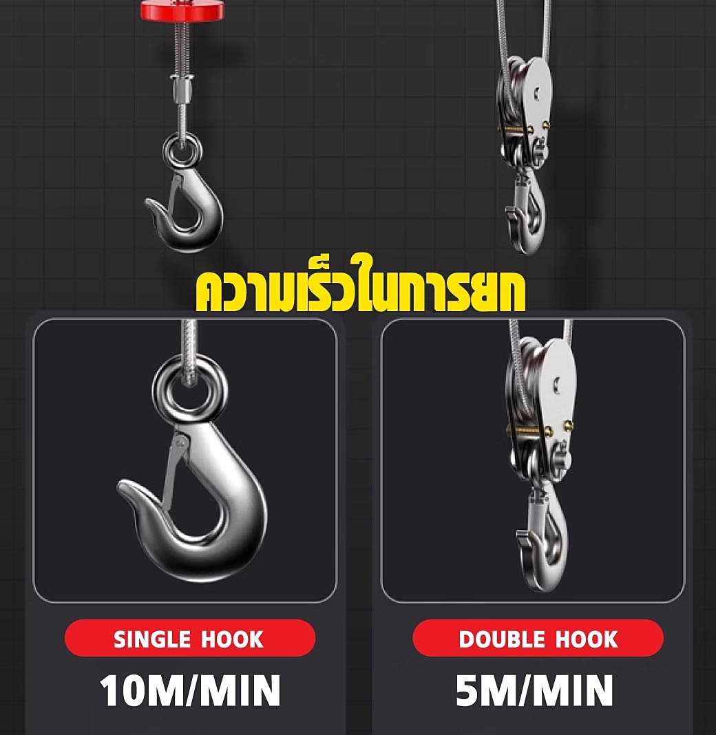 รอกไฟฟ้า 1000kg Sumo รอกสลิงไฟฟ้า ยกได้ 1000 กก Sumo Electric hoist PA1000  Prasartstore.com101010