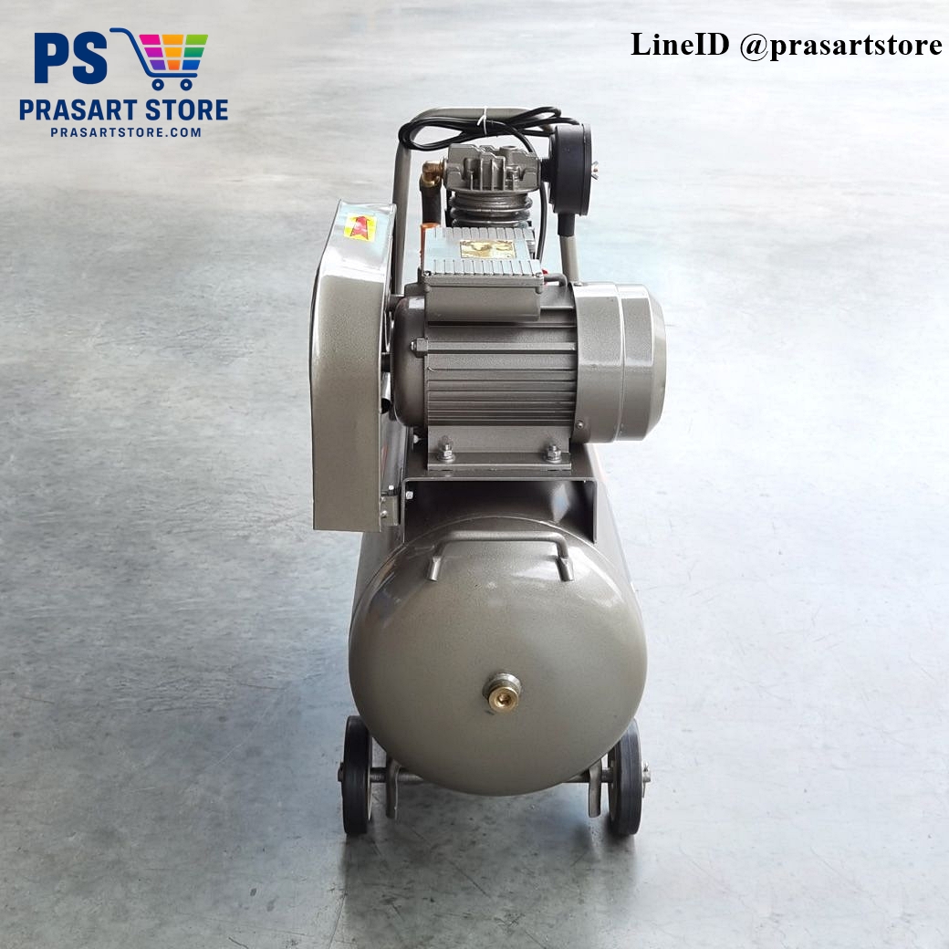 ปั๊มลมลูกสูบสายพาน 40 ลิตร มอเตอร์ 1HP 750W ลวดทองแดง 100% Air Compressor 1HP 40L