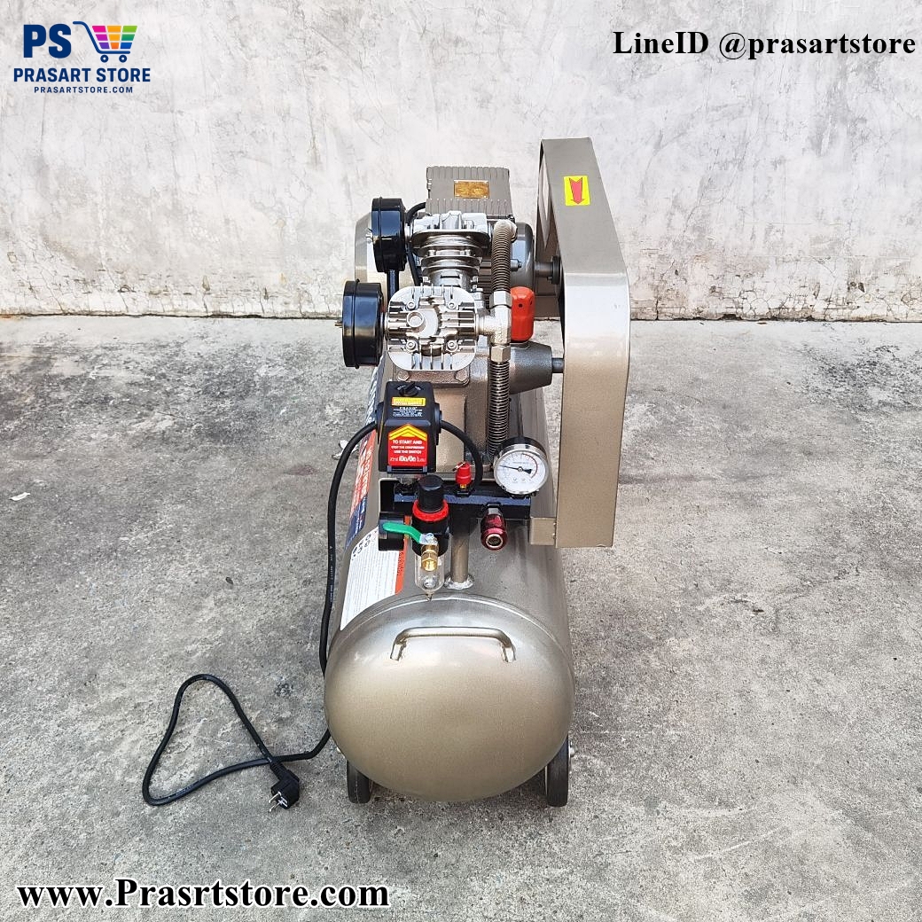 ปั้มลม ปั๊มลมลูกสูบสายพาน 65L มอเตอร์ 1.5HP 1100W ลวดทองแดง 100% ผลิตลมได้เร็ว ลมเต็มถังภายใน 3 นาที (0-7 bar)ถังเก็บลมขนาด 65 ลิตร