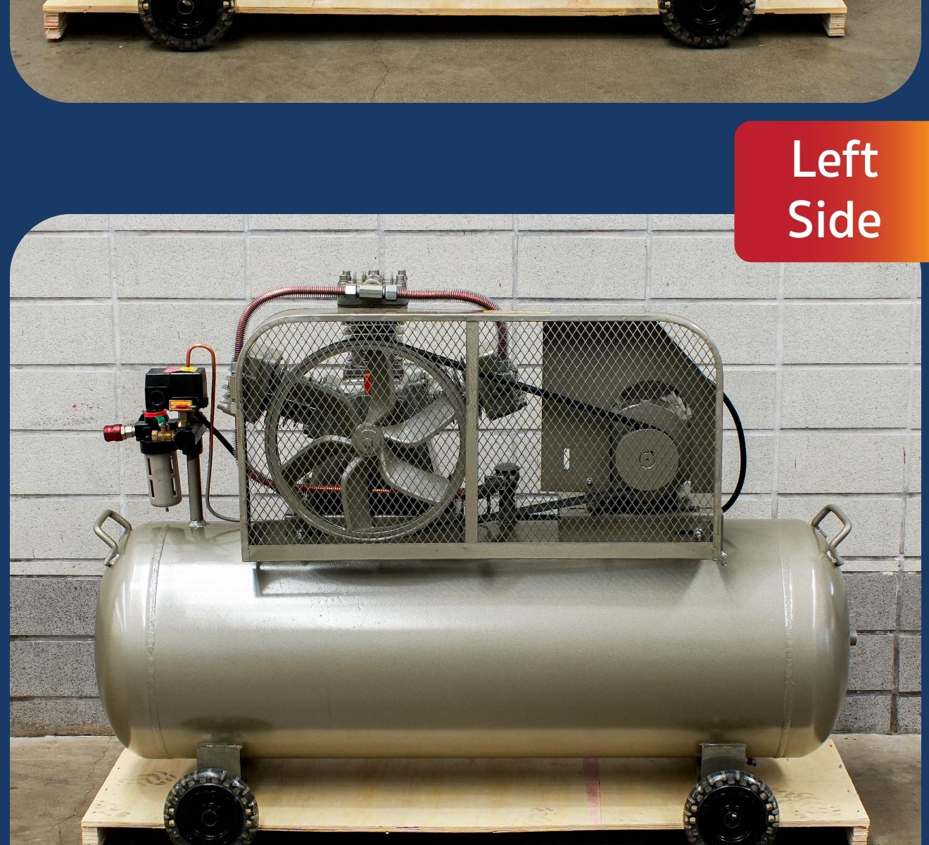 ปั๊มลม ปั๊มลมลูกสูบสายพาน 150 ลิตร แรงดัน 8 บาร์ 400ลิตร  AIR COMPRESSOR 4HP 150L Pressure 8 bar 400 liters  Prasartstore.com  333966