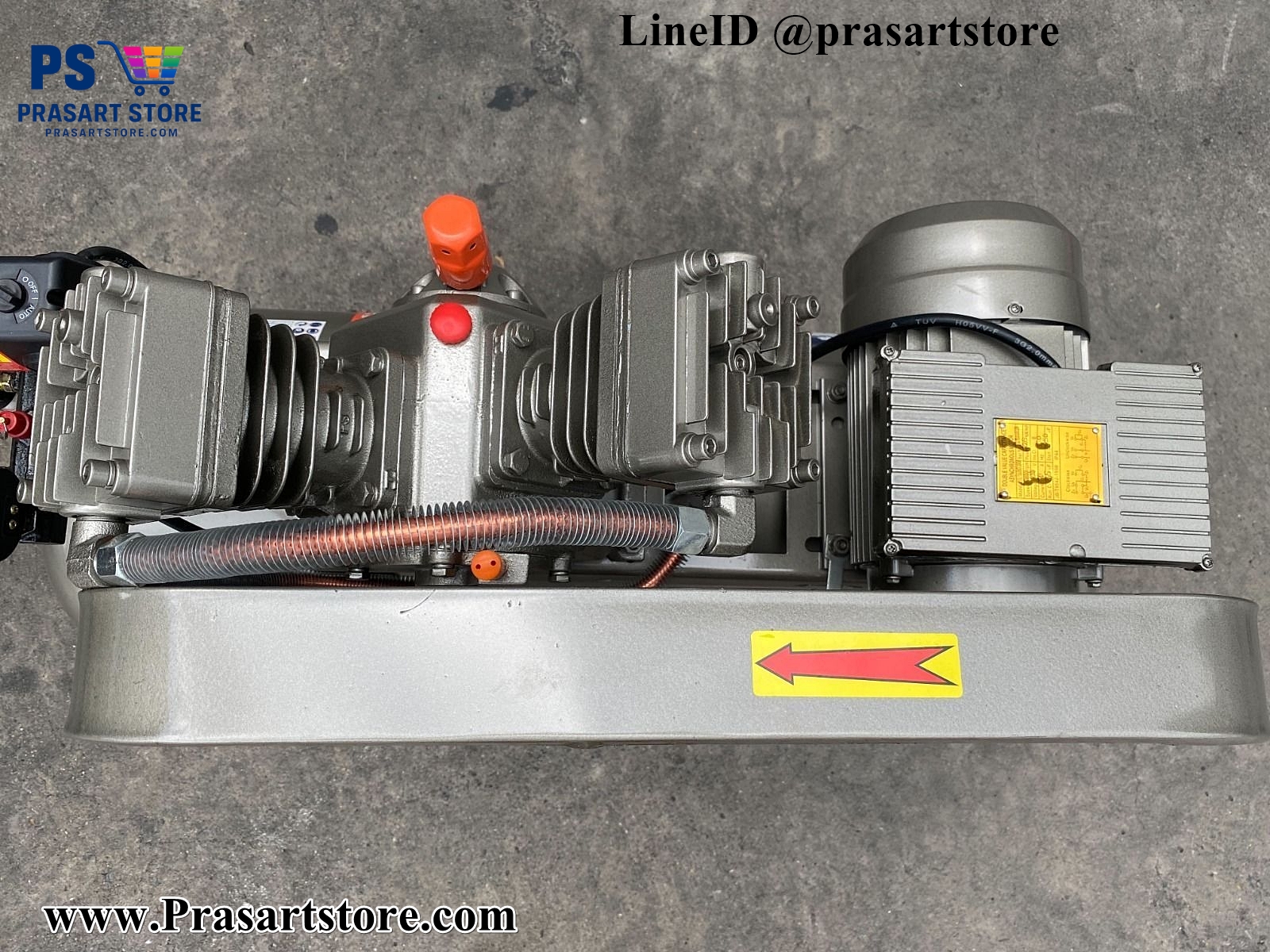 ปั๊มลมลูกสูบสายพาน 100L มอเตอร์ 3.0HP 2200w ลวดทองแดง 100 Air Compressor 3HP 100L Sumo Prasartstore.com 22228888