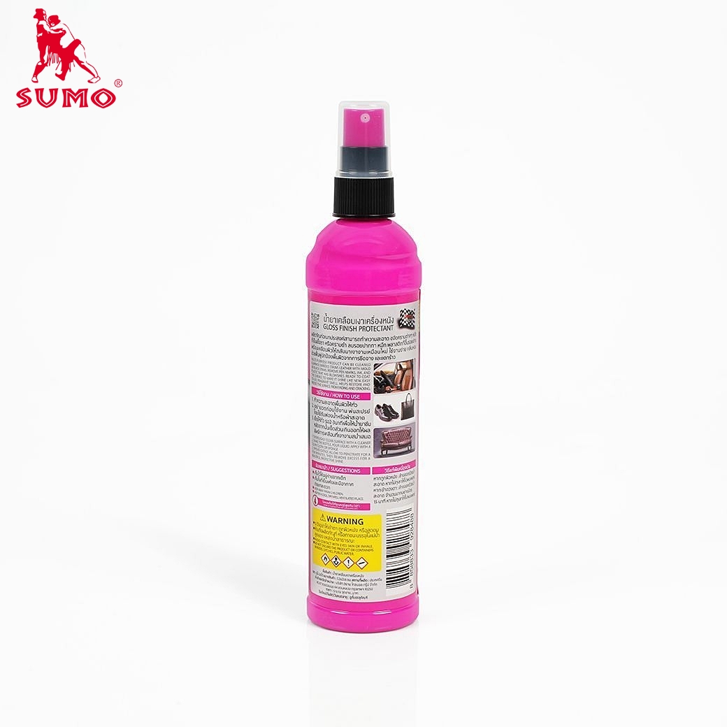 สเปรย์ทำความสะอาด ขจัดคราบ เคลือบเงา ฟื้นฟูและบำรุง กลิ่นมะนาว  Cleaning spray, removes stains Gloss Finish Protectant Sumo Prasartstore.com 44444