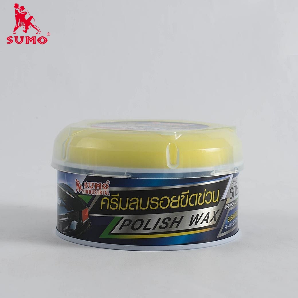 ครีมลบรอยขีดข่วนรถยนต์ประสิทธิภาพสูง ขจัดคราบเหลือง   Polish wax 258g SUMO AUTO  Prasartstore.com333
