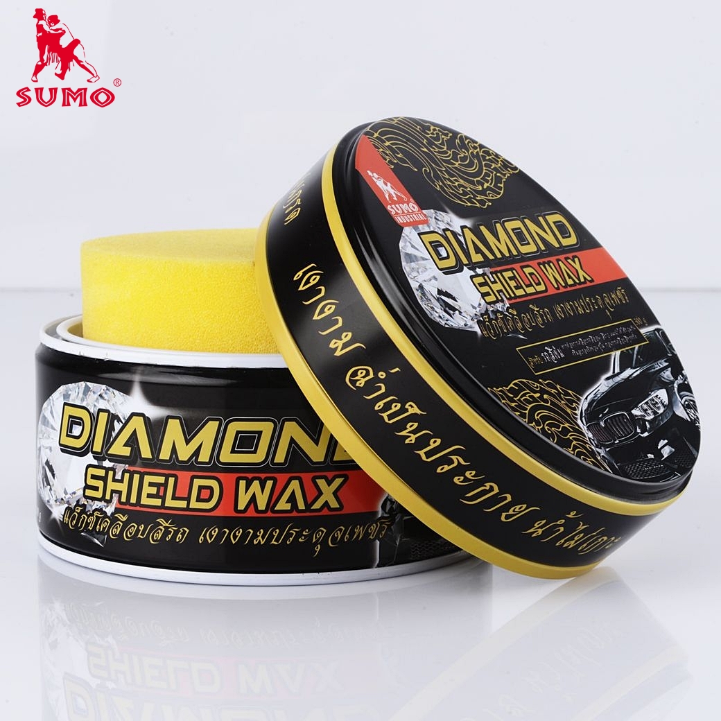แว็กซ์เคลือบสีรถ เปลี่ยนรถคันเดิม ให้เงาฉ่ำประกายดุจรถใหม่ สำหรับสีเข้ม 300g SUMO  Prasartstore.com488