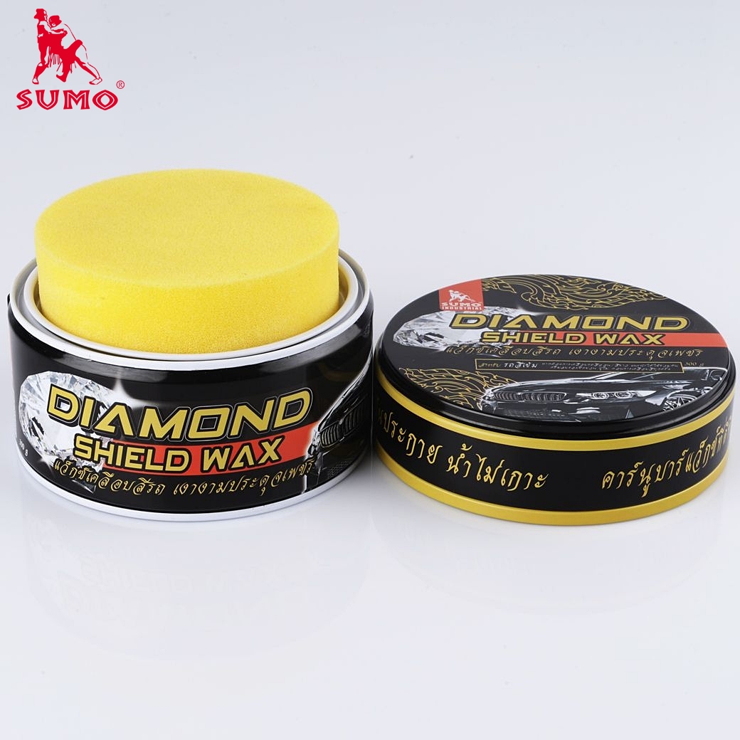 แว็กซ์เคลือบสีรถ เปลี่ยนรถคันเดิม ให้เงาฉ่ำประกายดุจรถใหม่ สำหรับสีเข้ม 300g SUMO  Prasartstore.com622