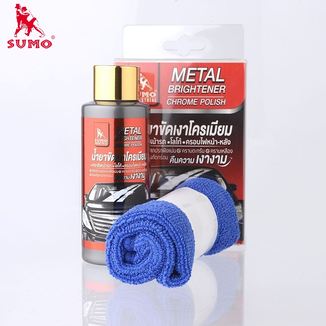 น้ำยาขัดเงา โครเมียม เพิ่มความเงางามให้กับพื้นผิวโครเมียม Chrome Polish 100ml SUMO Prasartstore.com  451010